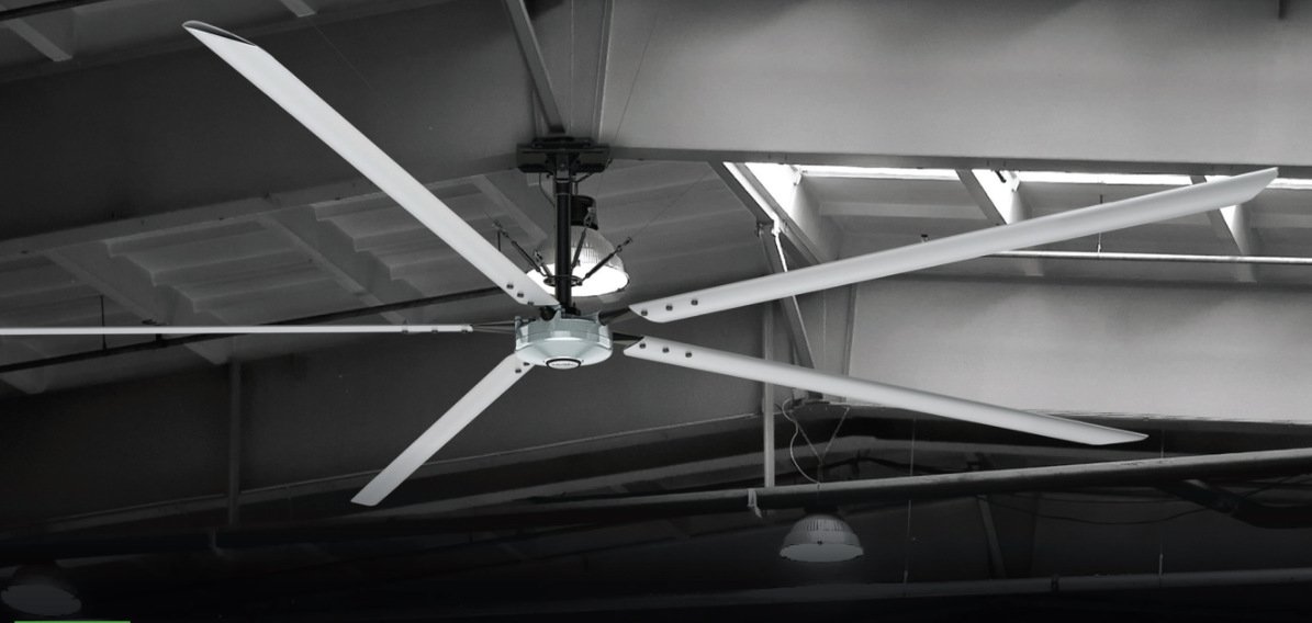Ventiladores industriales HVLS Hunter Ventiladores grandes de techo