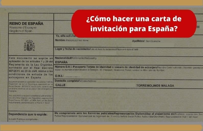 ¿Cómo hacer una carta de invitación para España
